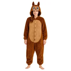 Lulu Monster Brun Onesie Dame Kostyme