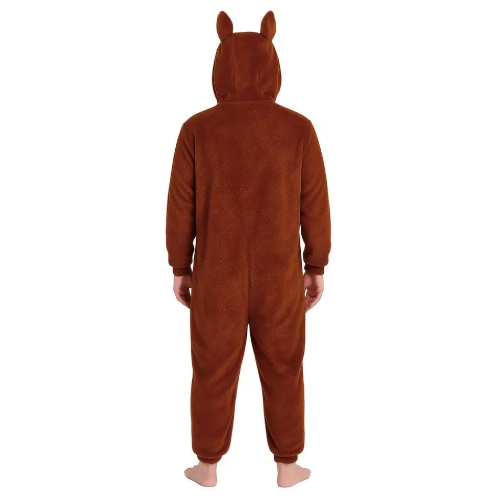 Lulu Monster Brun Onesie Dame Kostyme