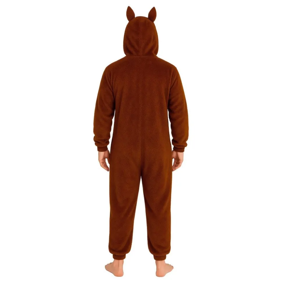 Lulu Monster Brun Onesie Herre Kostyme