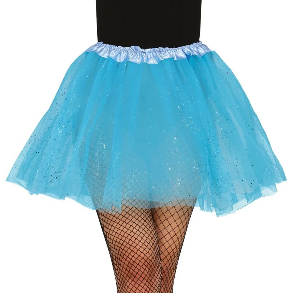 Lyseblått Tyllskjørt med Glitter