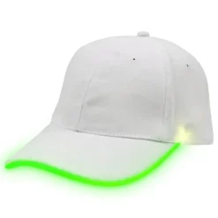Lysende LED Kaps Hvit