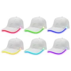 Lysende LED Kaps Hvit