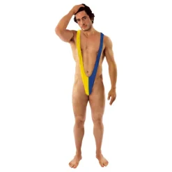 Mankini Blå/Gul
