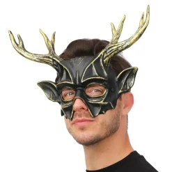 Maske Rein Fantasy Svart/Gull