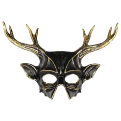 Maske Rein Fantasy Svart/Gull