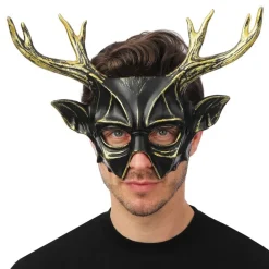 Maske Rein Fantasy Svart/Gull