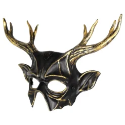 Maske Rein Fantasy Svart/Gull