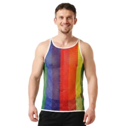Mesh-tanktop Flerfarget Herre