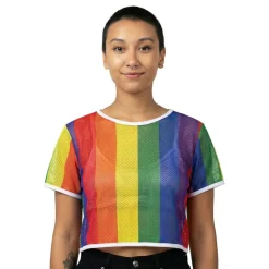 Mesh T-skjorte Flerfarget Dame