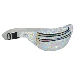 Midjeveske Sølv Holografisk Crystal