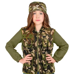 Militærvest kamuflasje for barn