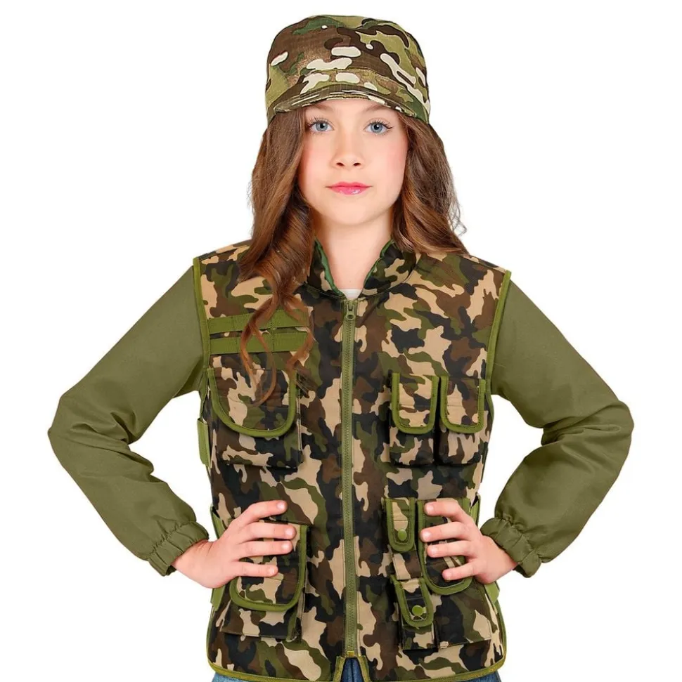 Militærvest kamuflasje for barn