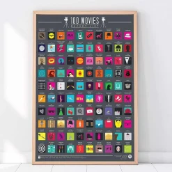 100 Movies Bucket List Skrapetavle