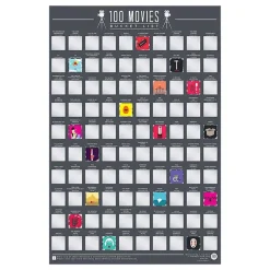 100 Movies Bucket List Skrapetavle