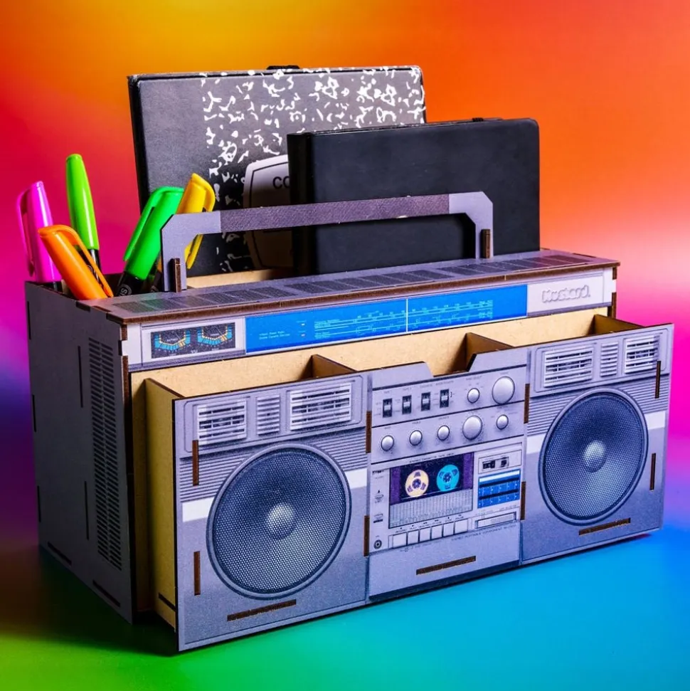 Mustard Boom Box Skrivebordsorganisator