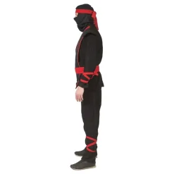 Ninja Svart/Rød Kostyme