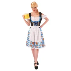 Oktoberfest Kjole Blå Kostyme