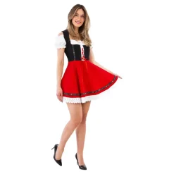 Oktoberfest Kjole Dirndl Rød