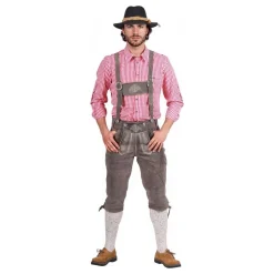 Oktoberfest Lederhosen Deluxe Grå