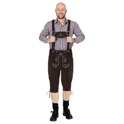 Oktoberfest Lederhosen Mørkebrun