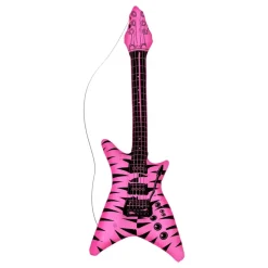 Oppblåsbar Elgitar Zebramønstret Rosa