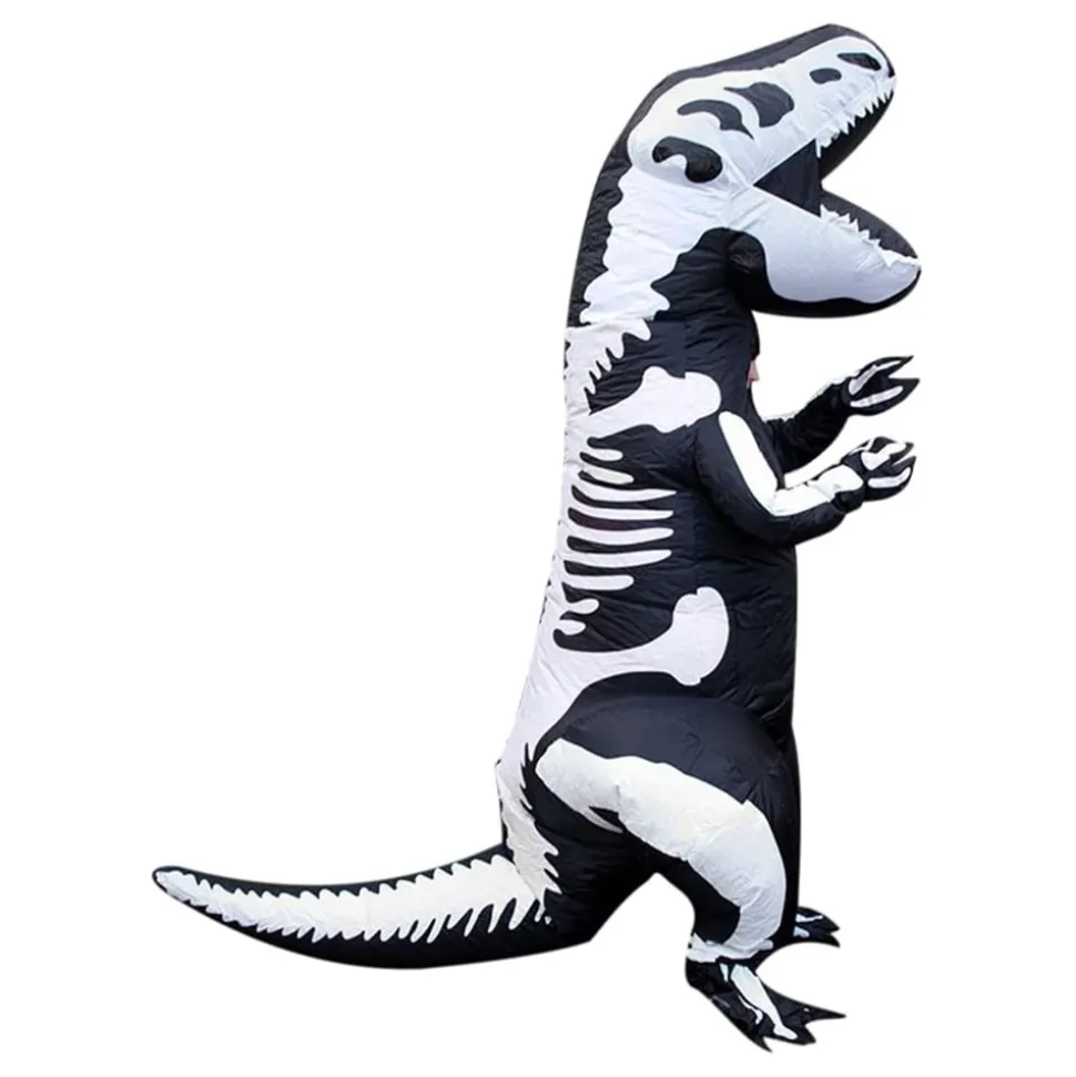 Oppblåsbar T-Rex Skjelett Kostyme