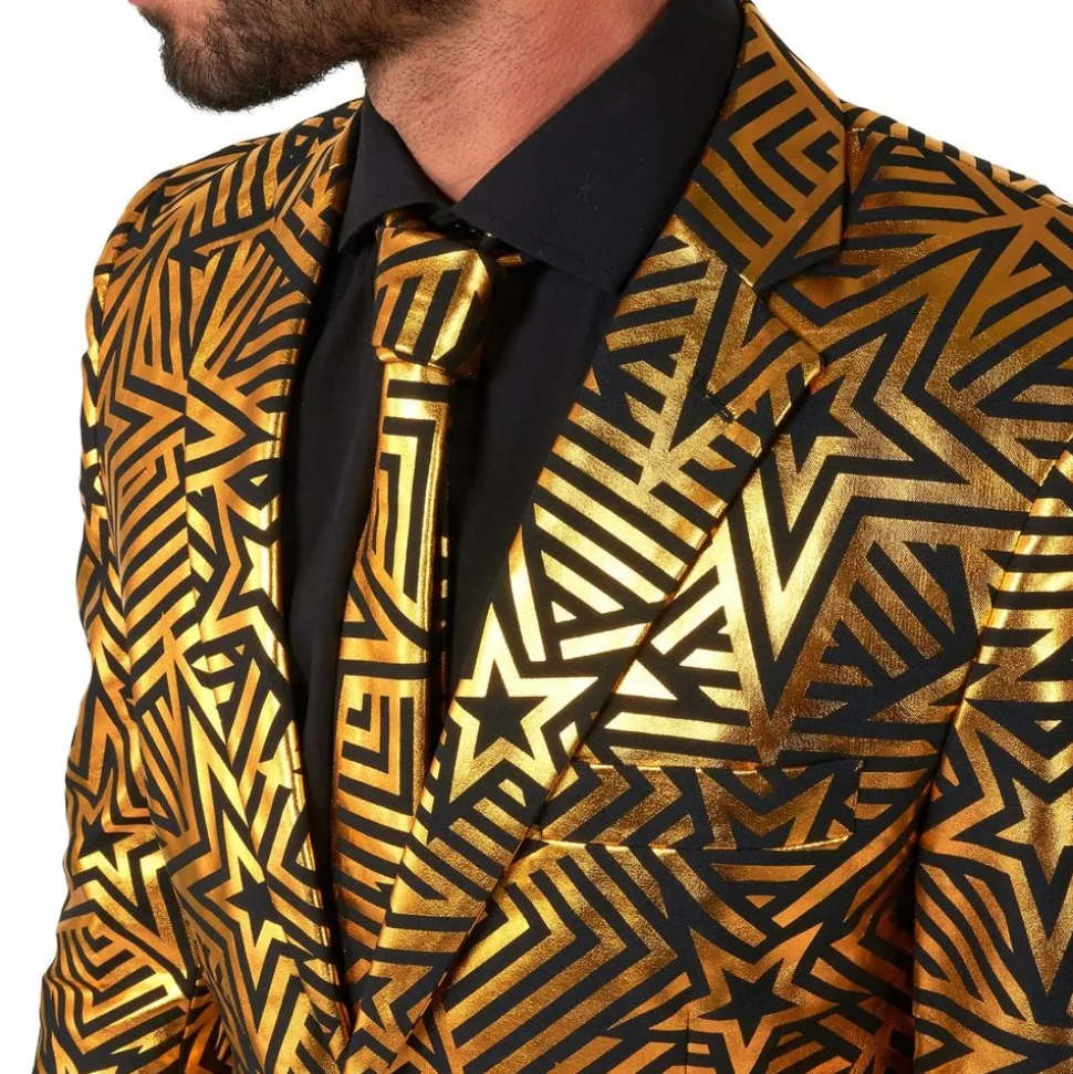 OppoSuits Golden Geo Star Dress