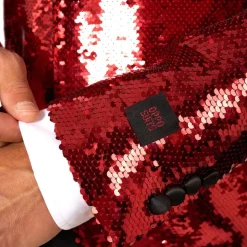 OppoSuits Paljett Dressjakke Brilliant Rød
