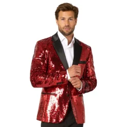 OppoSuits Paljett Dressjakke Brilliant Rød