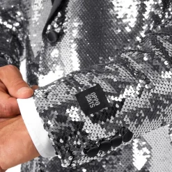 OppoSuits Paljett Dressjakke Briliant Silver