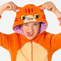 OppoSuits Rød Katt Barne Onesie