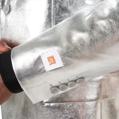 OppoSuits Shiny Silver Dress