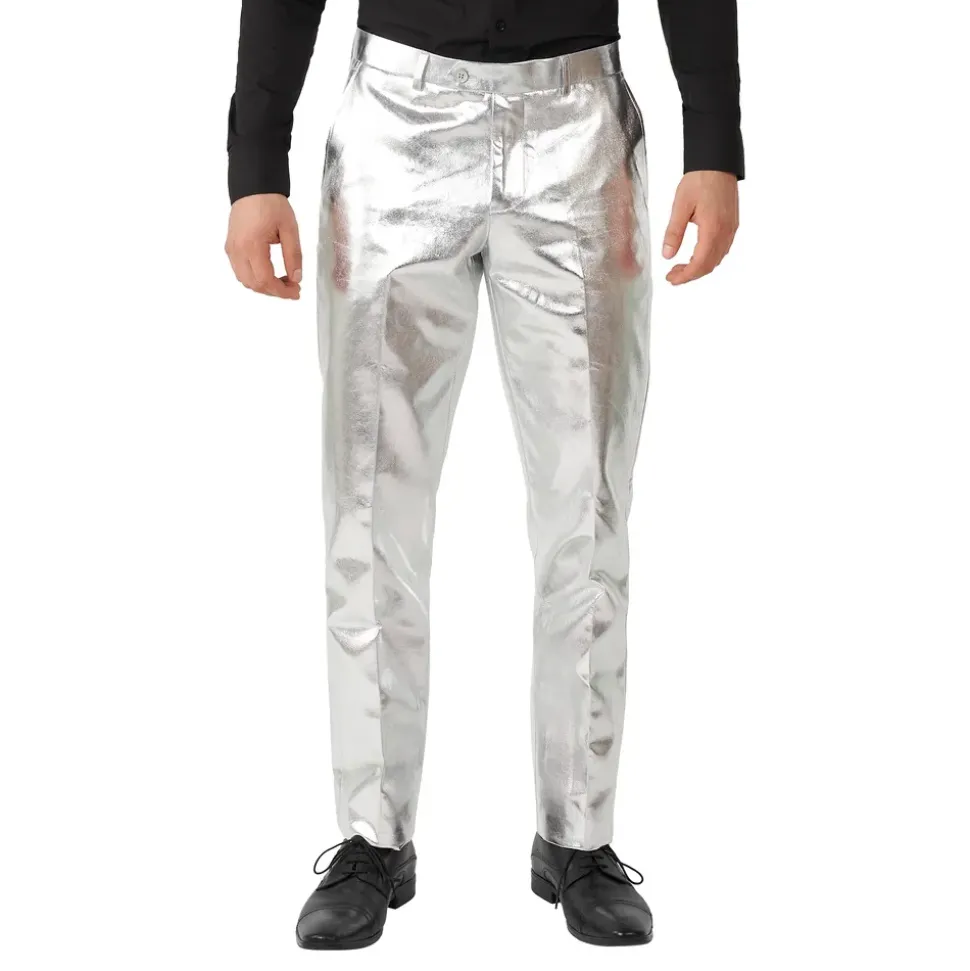 OppoSuits Shiny Silver Dress