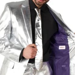 OppoSuits Shiny Silver Dress