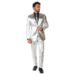 OppoSuits Shiny Silver Dress