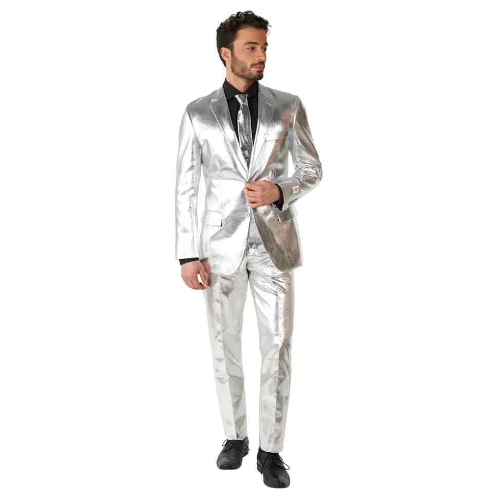 OppoSuits Shiny Silver Dress