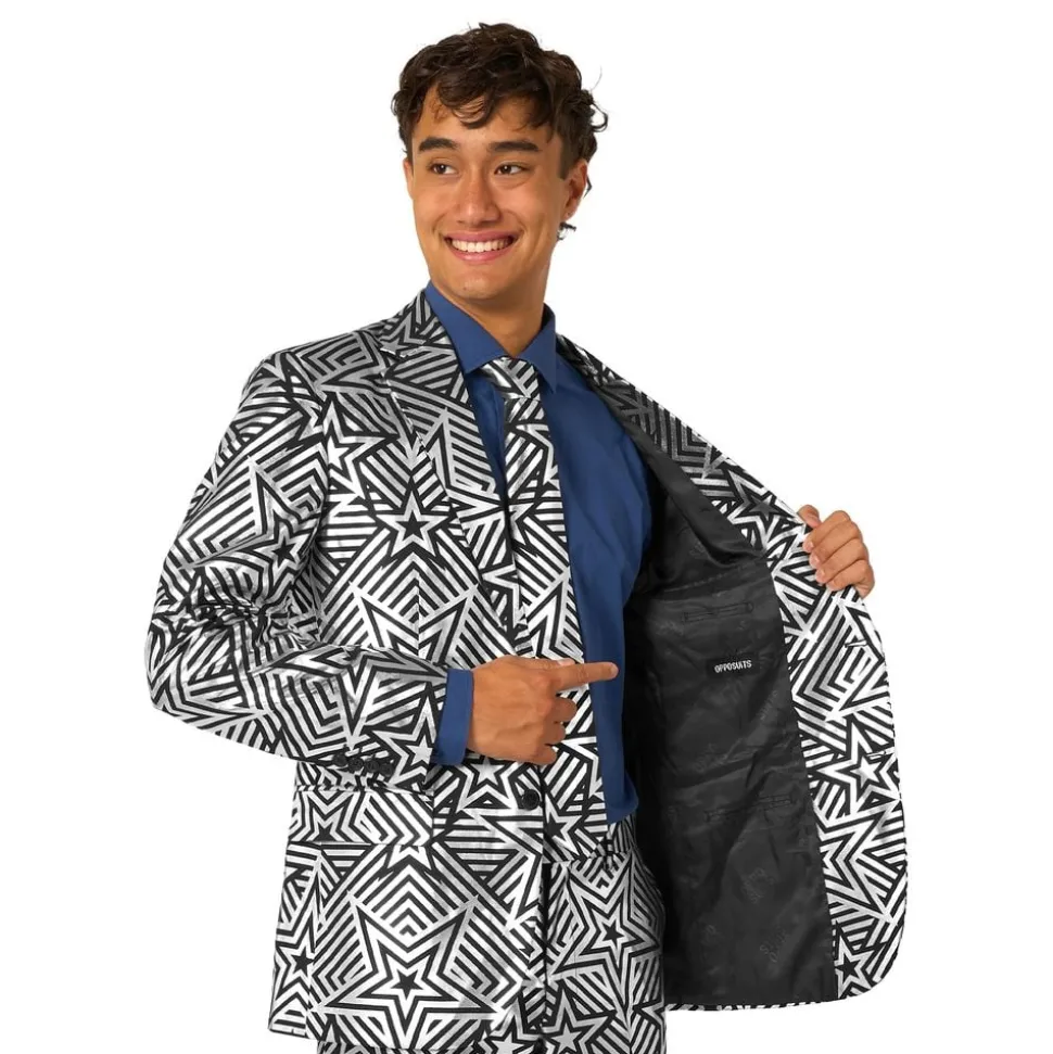 OppoSuits Silver Geo Star Dress