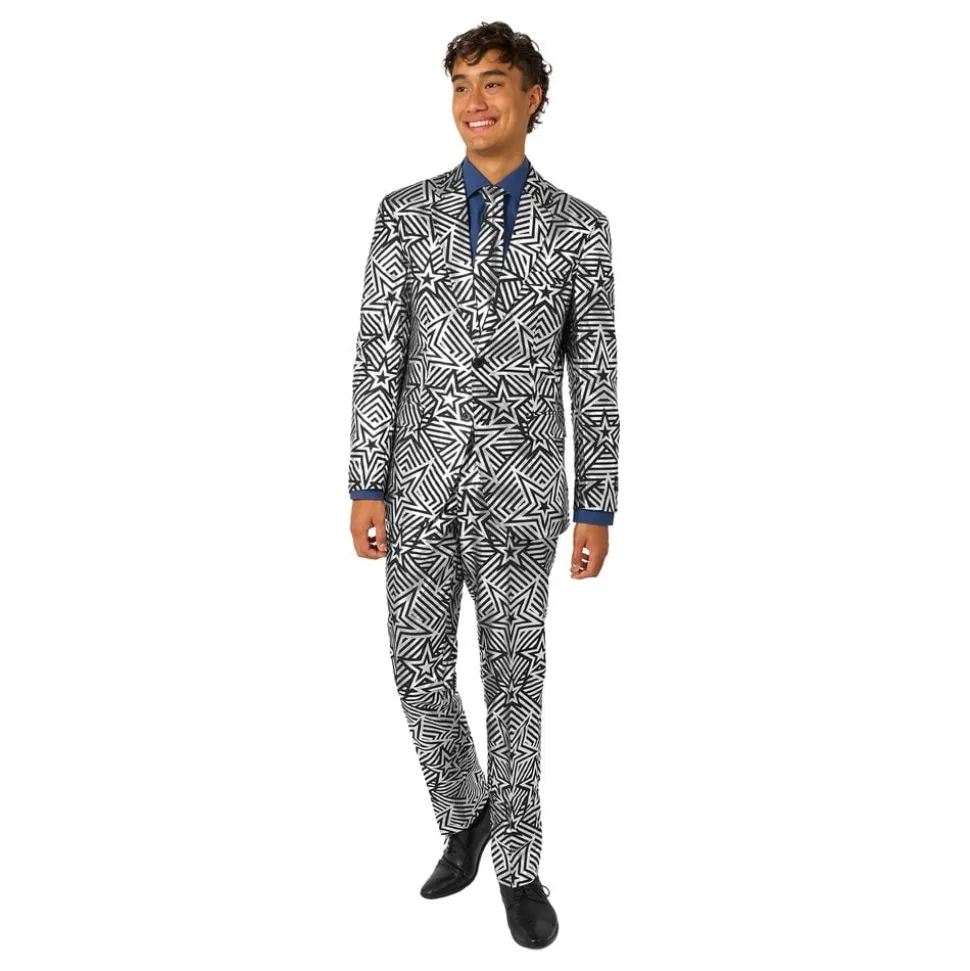 OppoSuits Silver Geo Star Dress