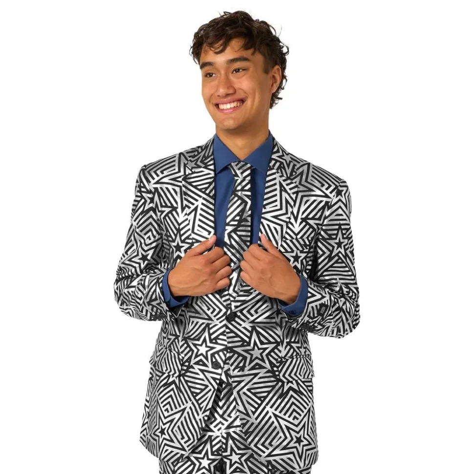 OppoSuits Silver Geo Star Dress