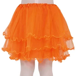 Oransje volangskjørt for barn