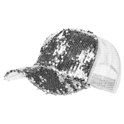 Paljettcaps Sølv