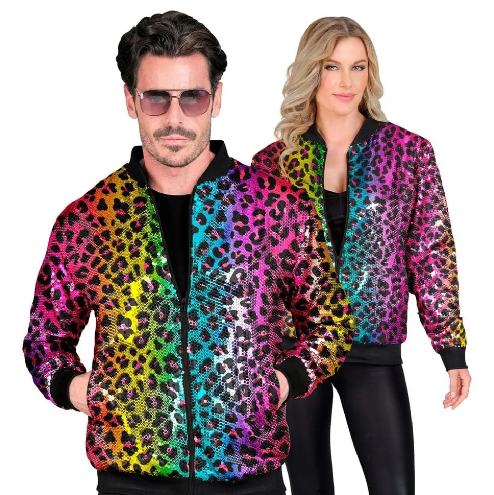 Paljettjakke Rainbow Leopard