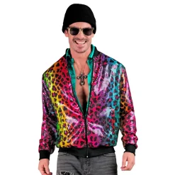 Paljettjakke Rainbow Leopard