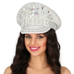 Paljettkaps Bride med Perler