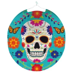 Papirlykt Rund Day of the Dead