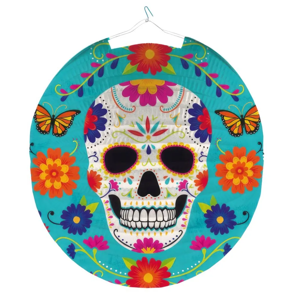 Papirlykt Rund Day of the Dead