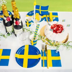 Papirsugerør Svenske Flagg