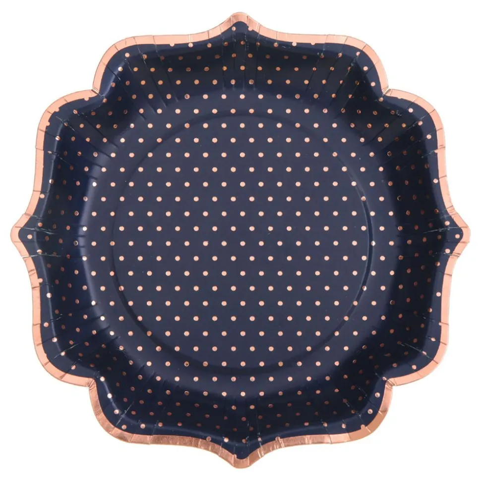 Pappasjetter Prikkete Navy/Roségull