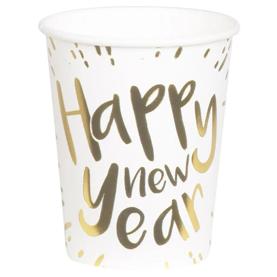 Pappkopper Happy New Year Gullmetallic