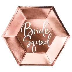Papptallerken Bride Squad Roségull